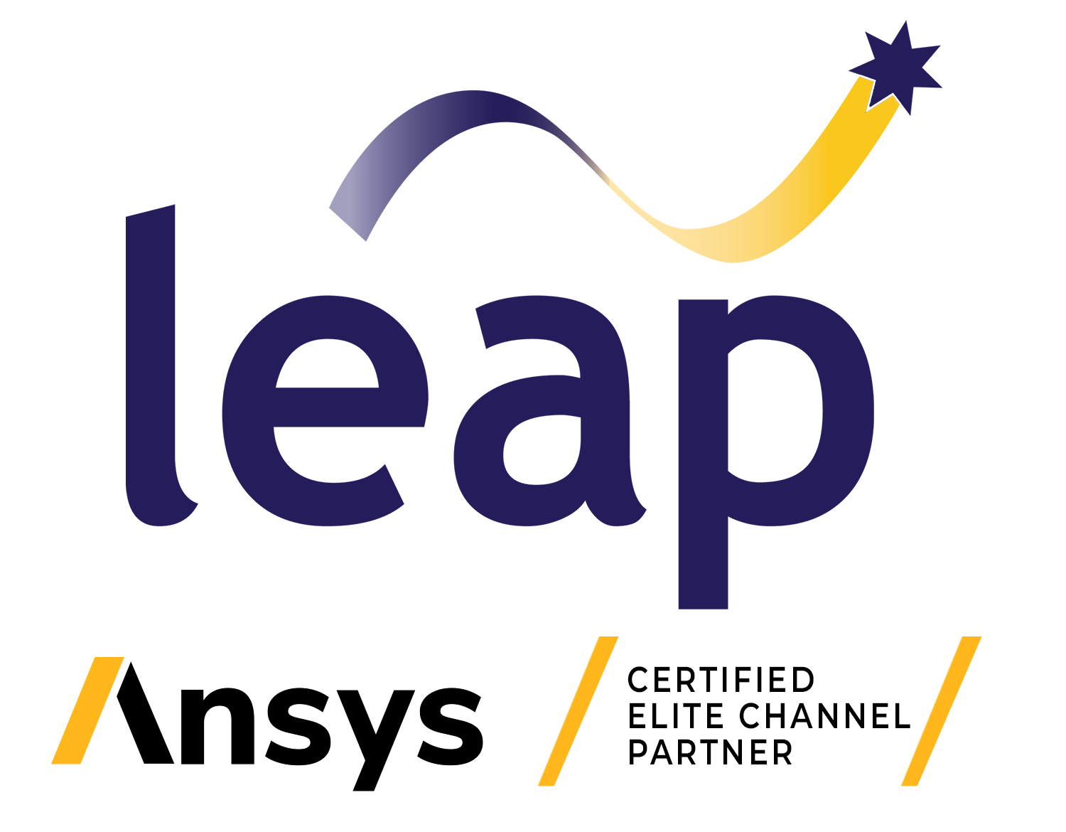 LEAP square with Ansys Certified Elite Channel Partner Horiz - Large
